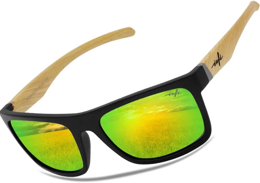 INFI Polarized Sunglasses for Men Fishing Driving Running Mirrored Glasses UV400 Protectiont