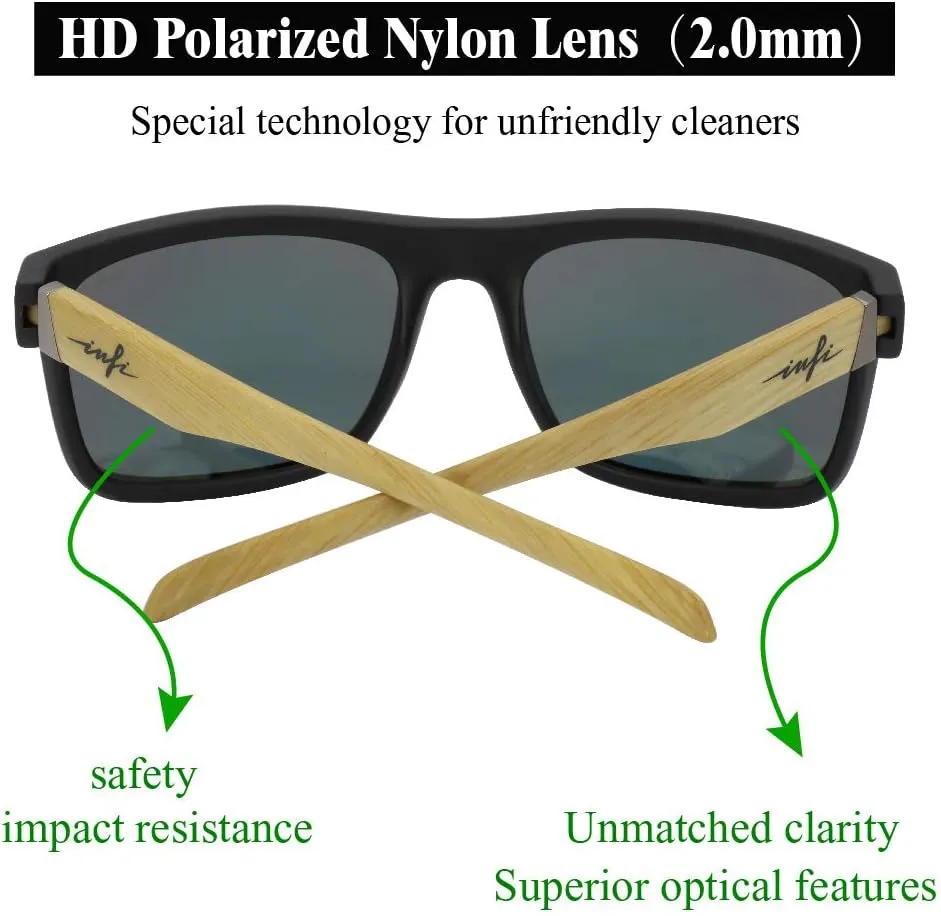 INFI Polarized Sunglasses for Men Fishing Driving Running Mirrored Glasses UV400 Protectiont