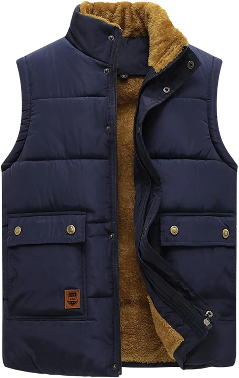 Jackets for Men Casual Winter Warm Zipper Vest Jacket Coat Outwear Tops Jackets