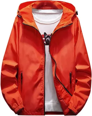 Jackets for Men Men's Fall Winter Casual Color Plus Size Hoodie Zipper Outdoor Coats Jackets