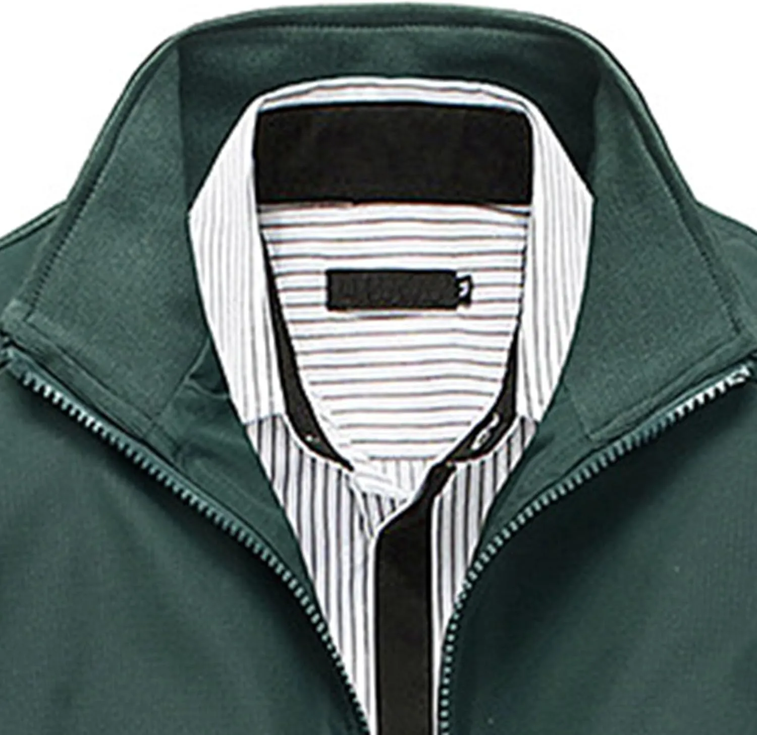 JEsilunmaMY Men's Business Casual Bomber Jackets Stand Collar Cotton Lightweight Jackets Windproof Sportswear Windbreaker