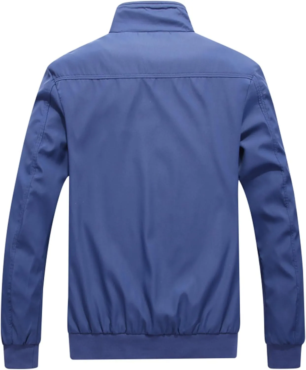 JEsilunmaMY Men's Business Casual Bomber Jackets Stand Collar Cotton Lightweight Jackets Windproof Sportswear Windbreaker