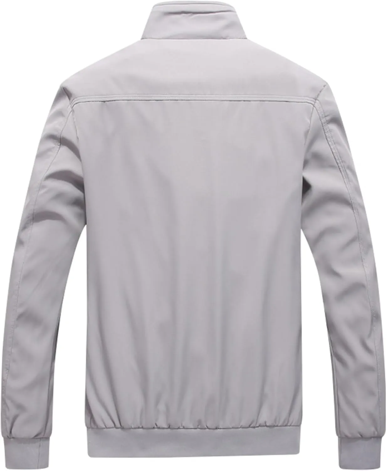 JEsilunmaMY Men's Business Casual Bomber Jackets Stand Collar Cotton Lightweight Jackets Windproof Sportswear Windbreaker