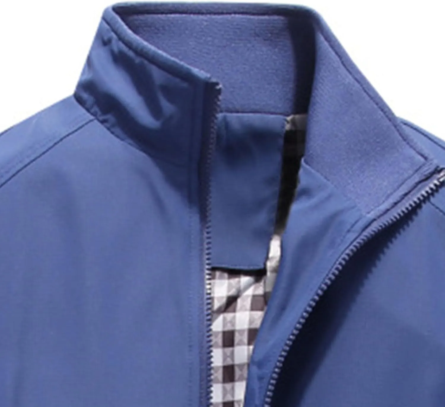 JEsilunmaMY Men's Business Casual Bomber Jackets Stand Collar Cotton Lightweight Jackets Windproof Sportswear Windbreaker