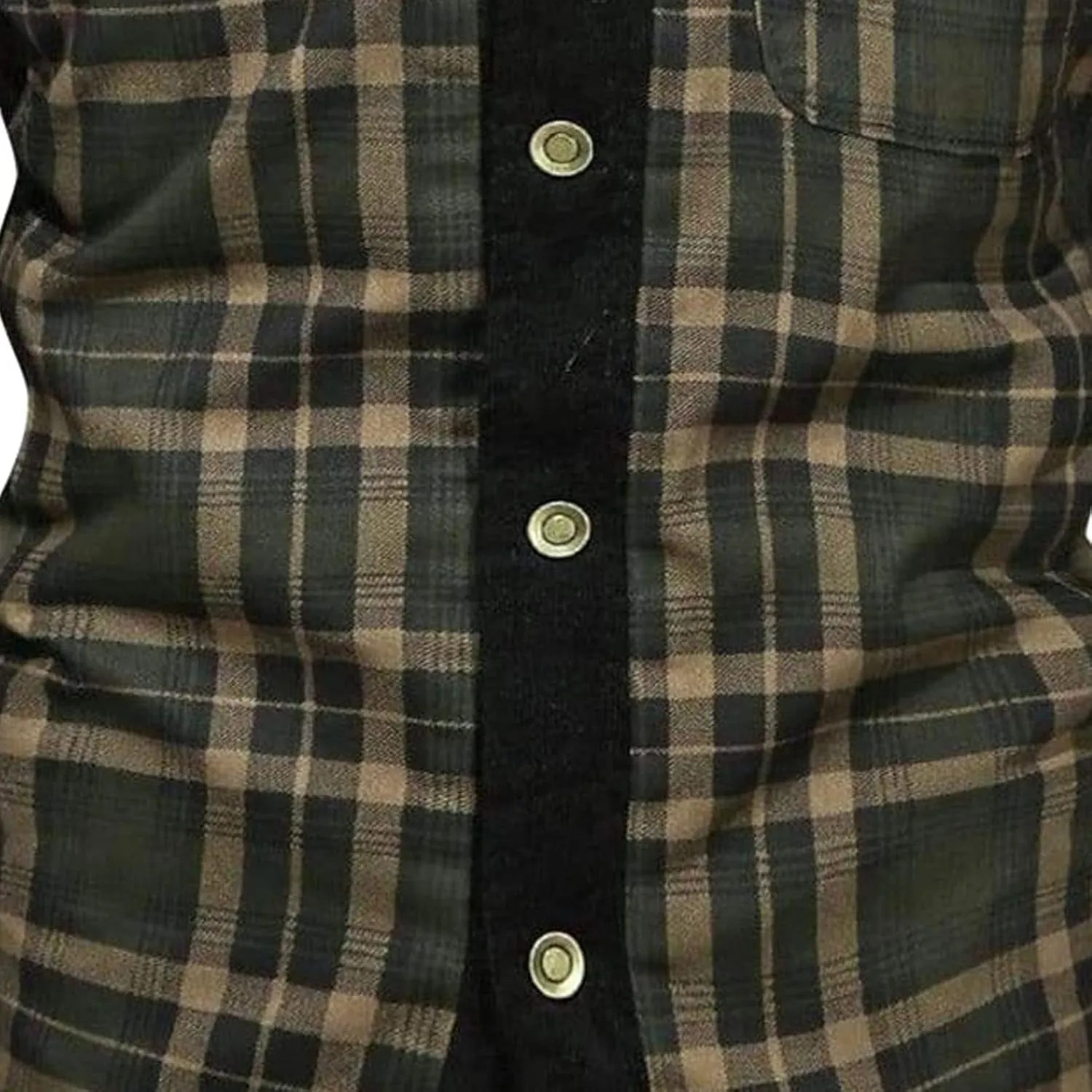 JEsilunmaMY Men's Fleece Lined Plaid Corduroy Jacket Button Stand Collar Flannel Sherpa Coat Warm Winter Thick Shacket Shirt