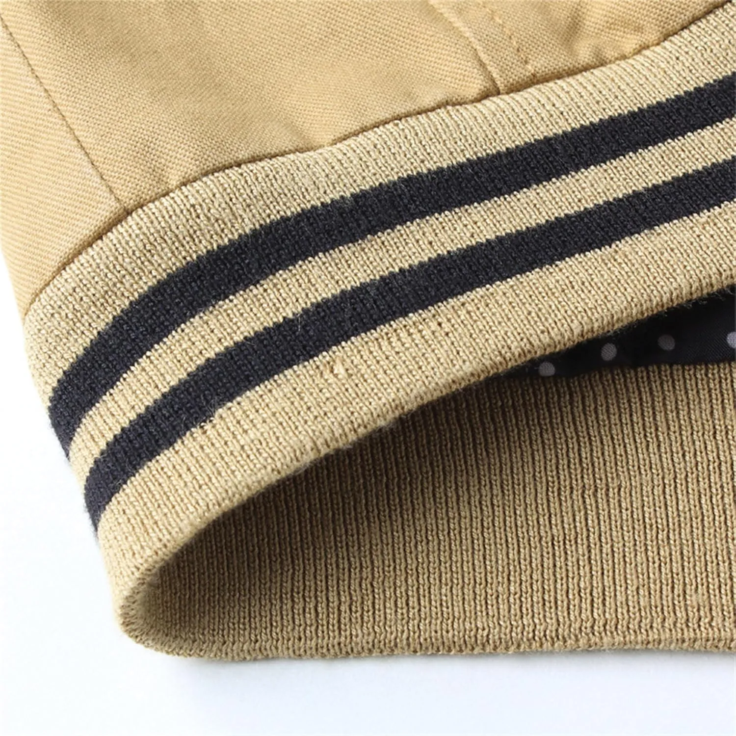 JEsilunmaMY Men's Slim Cargo Cotton Jacket Stand Collar Zipper Lightweight Jackets Casual Sportwear Rib Bomber Jackets
