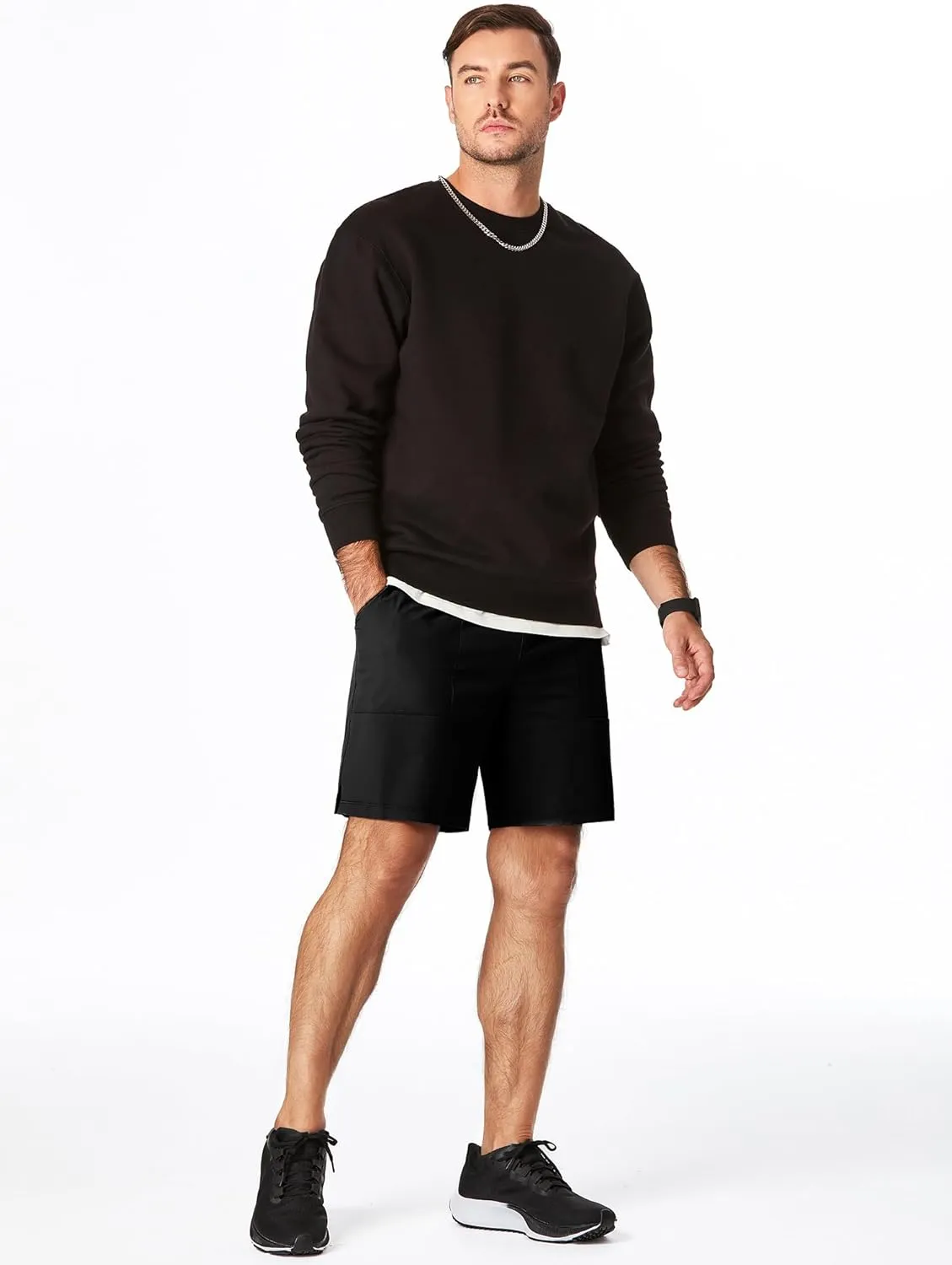 JMIERR Men's Shorts Running Athletic Shorts Waterproof Quick Dry 7" Gym Workout Breathable Shorts