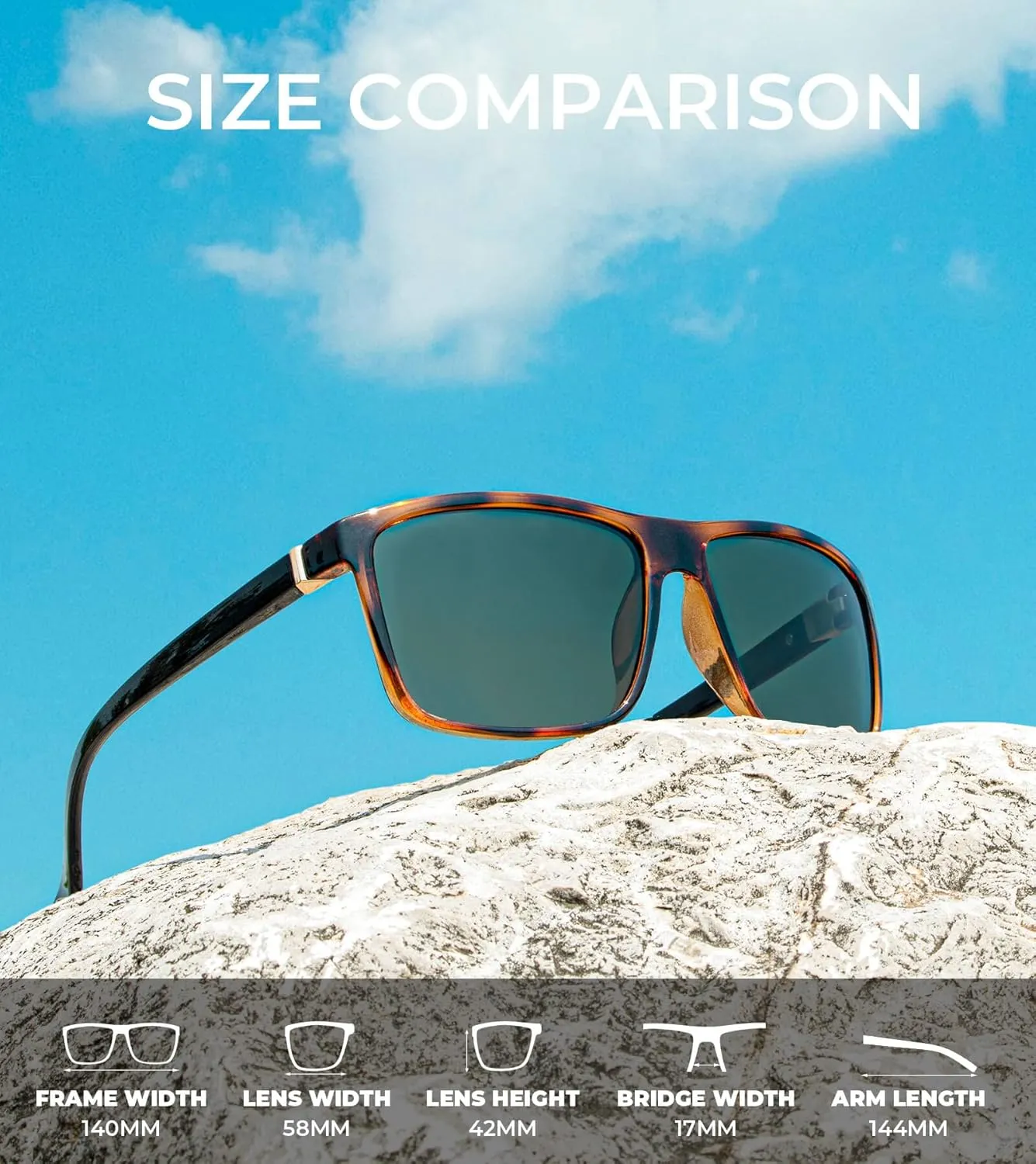 KALIYADI Polarized Sunglasses for Men and Women, Mens Sun Glasses with UV Protection for Driving Fishing Golf (3 Packs)