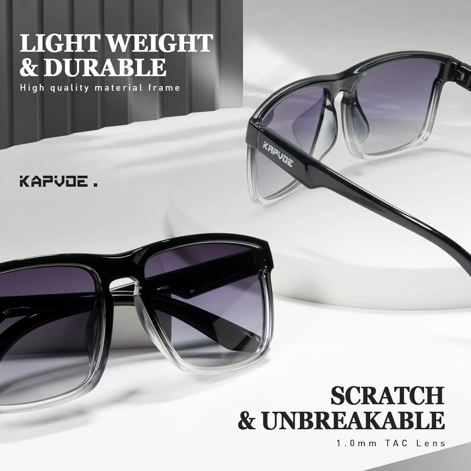 KAPVOE Polarized Sunglasses Men Women UV400 Protection Sport Glasses Driving Fishing Cycling Beach Golf Running - K116