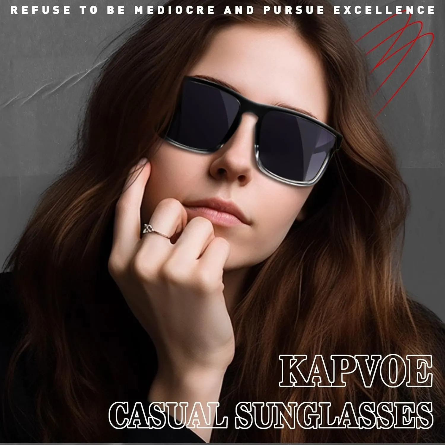 KAPVOE Polarized Sunglasses Men Women UV400 Protection Sport Glasses Driving Fishing Cycling Beach Golf Running - K116