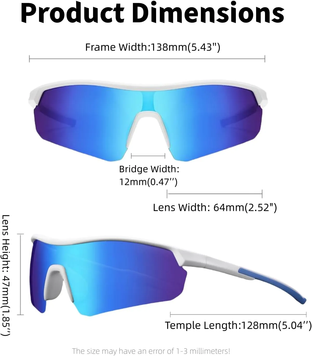 Kids Polarized Sunglasses for Boys Girls 3-12,TR90 Youth Sun glasses for Baseball Cycling Softball Golf