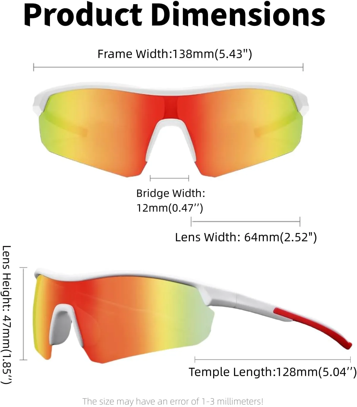 Kids Polarized Sunglasses for Boys Girls 3-12,TR90 Youth Sun glasses for Baseball Cycling Softball Golf