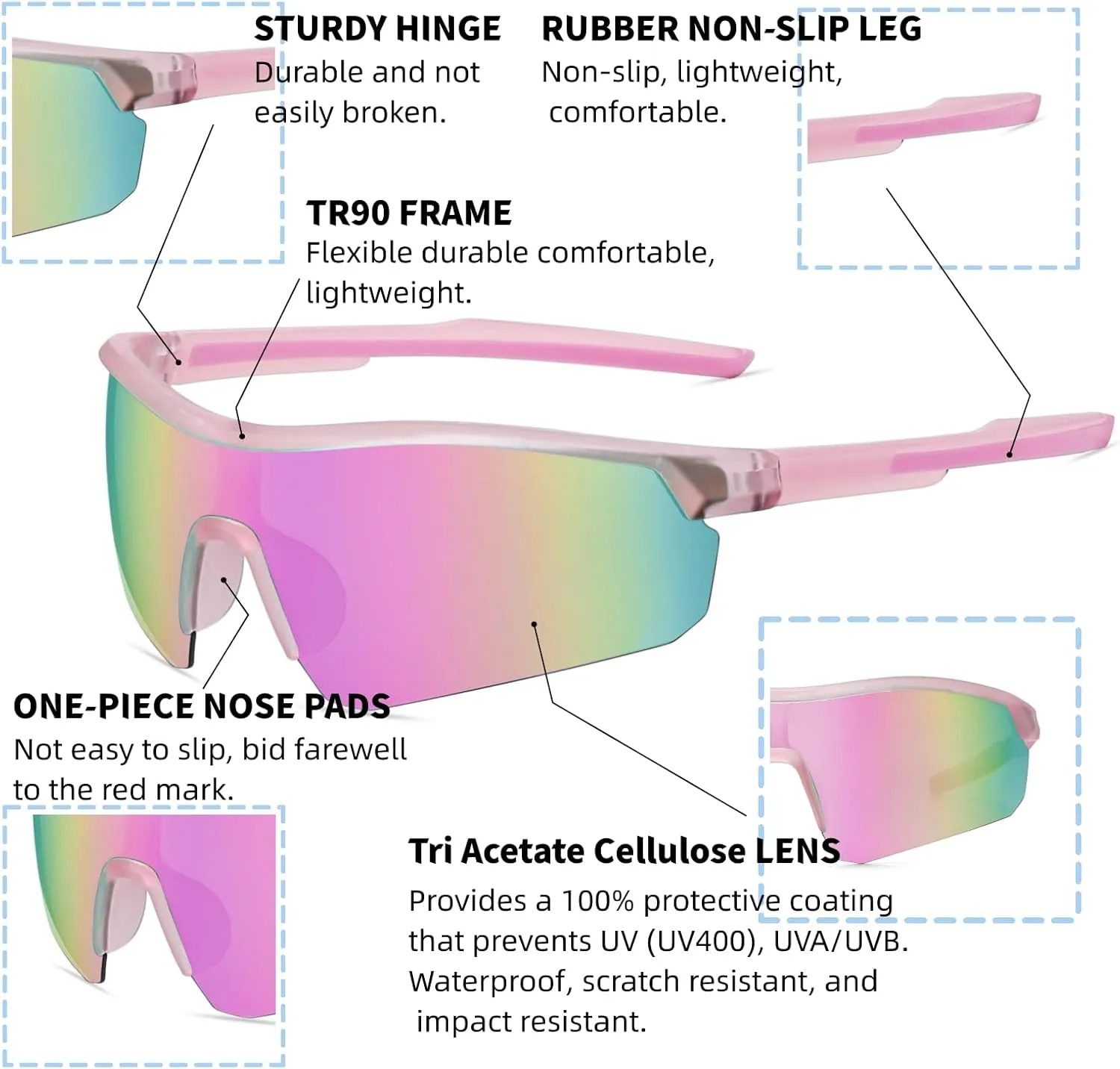 Kids Polarized Sunglasses for Boys Girls 3-12,TR90 Youth Sun glasses for Baseball Cycling Softball Golf