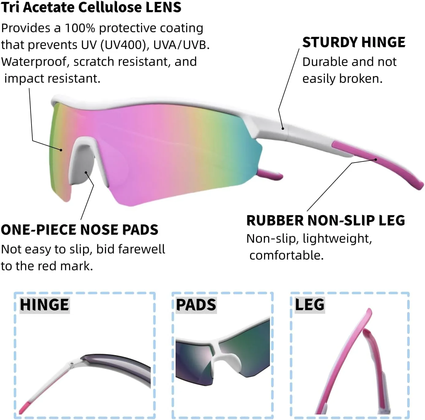 Kids Polarized Sunglasses for Boys Girls 3-12,TR90 Youth Sun glasses for Baseball Cycling Softball Golf