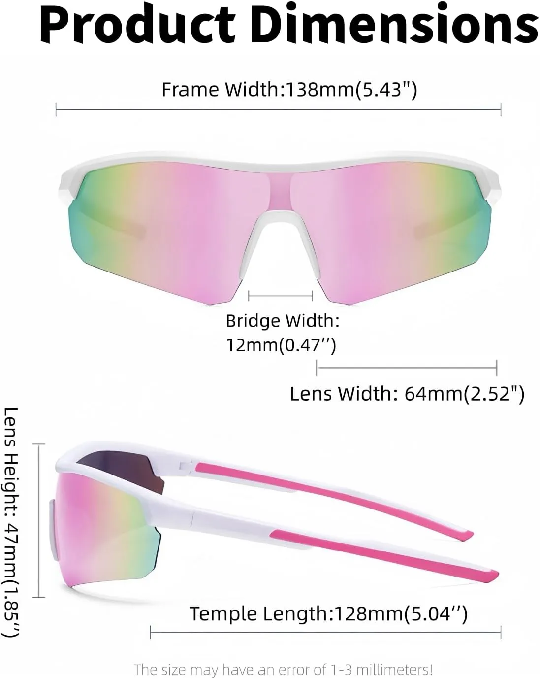 Kids Polarized Sunglasses for Boys Girls 3-12,TR90 Youth Sun glasses for Baseball Cycling Softball Golf