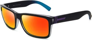 LECKIRUT Vintage Polarized Sunglasses for Men Women Retro Oversized Square Mirror Sun Glasses