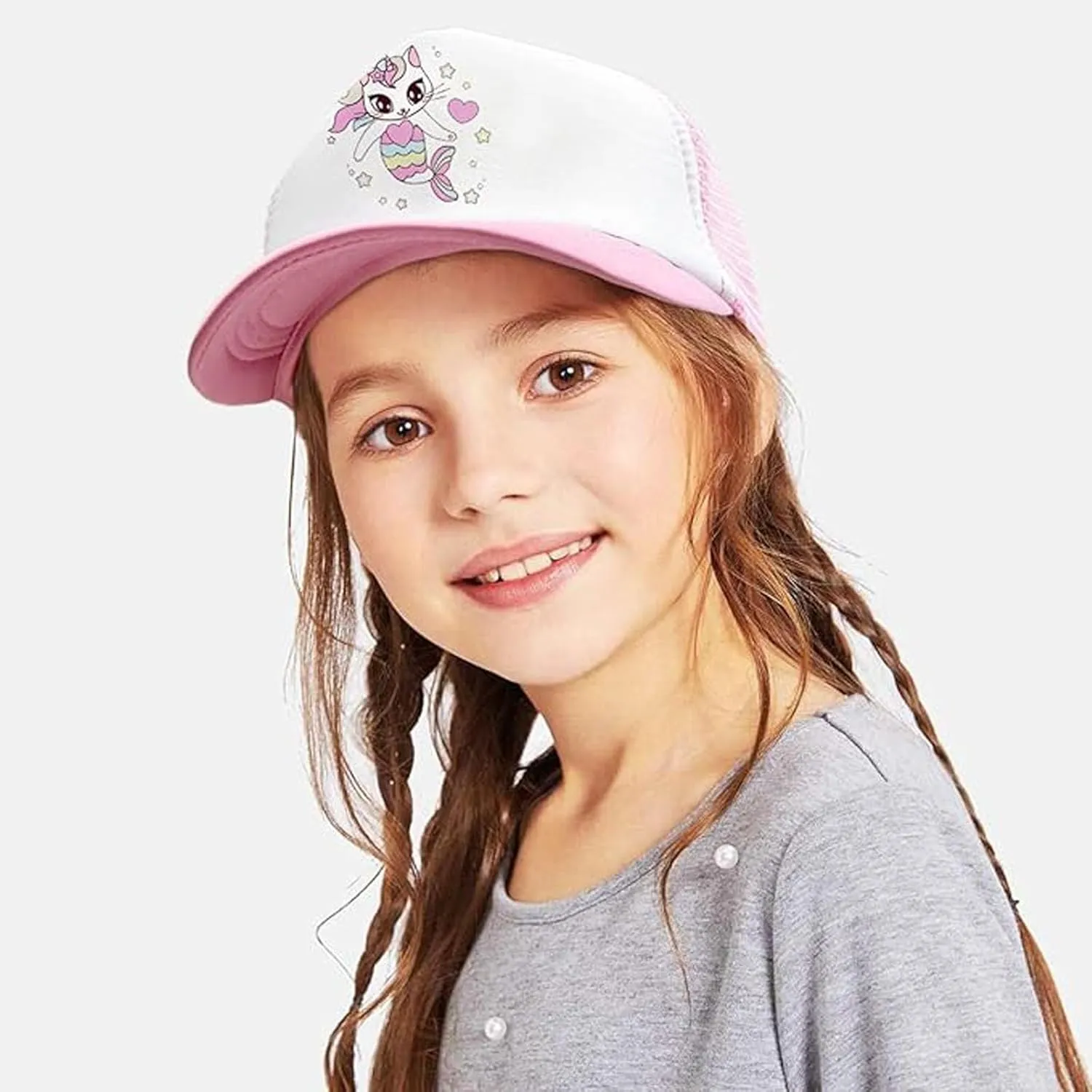 Lightweight Sun Hat for Kid Boys,Mesh Toddler Baseball Cap for Kid Girls,Black Toddler Boys Snapback Hats for Ages 4-8