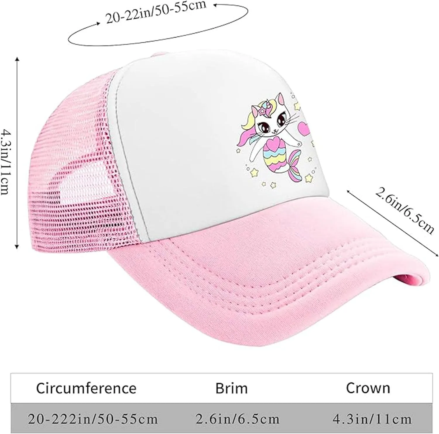 Lightweight Sun Hat for Kid Boys,Mesh Toddler Baseball Cap for Kid Girls,Black Toddler Boys Snapback Hats for Ages 4-8