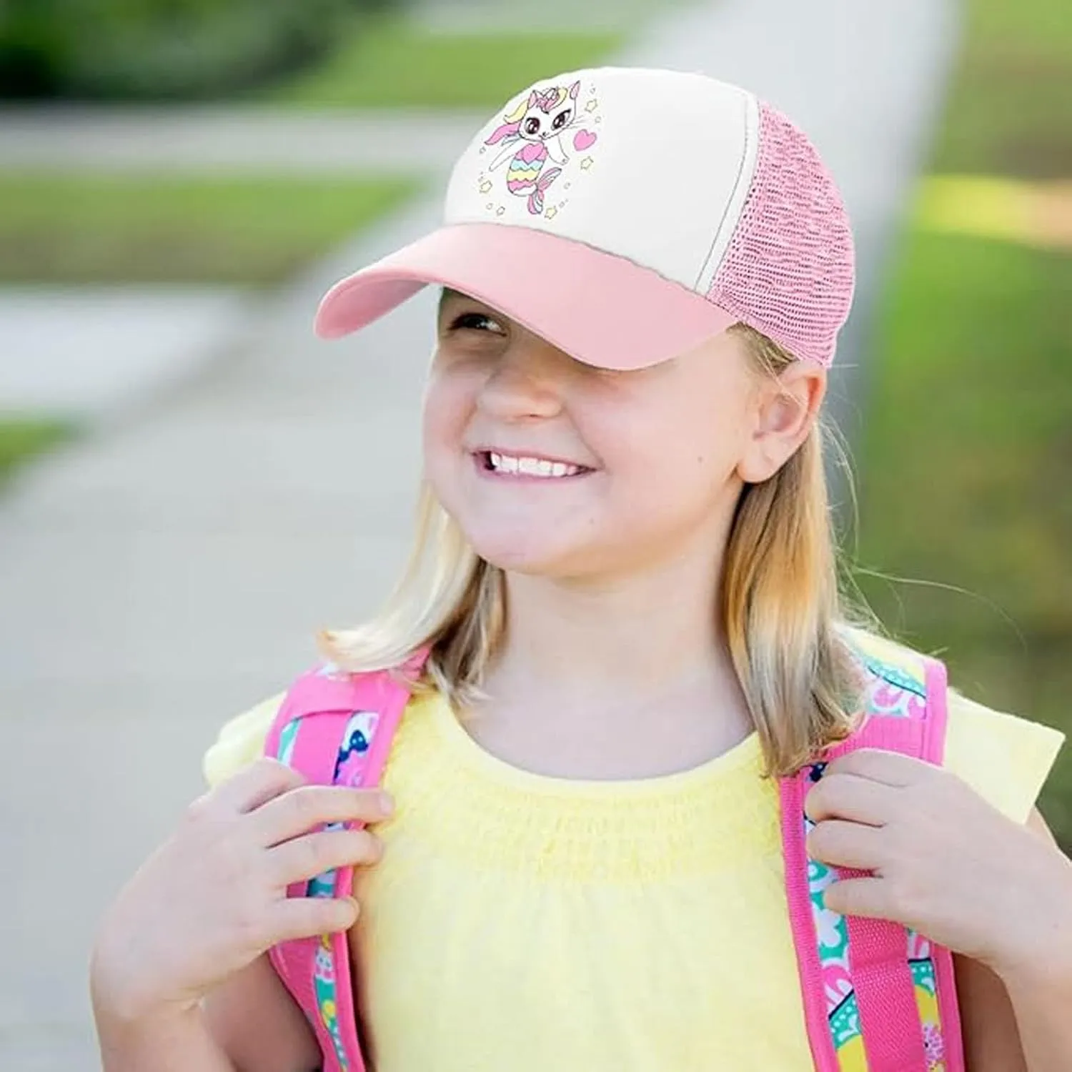 Lightweight Sun Hat for Kid Boys,Mesh Toddler Baseball Cap for Kid Girls,Black Toddler Boys Snapback Hats for Ages 4-8