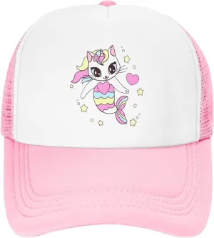 Lightweight Sun Hat for Kid Boys,Mesh Toddler Baseball Cap for Kid Girls,Black Toddler Boys Snapback Hats for Ages 4-8