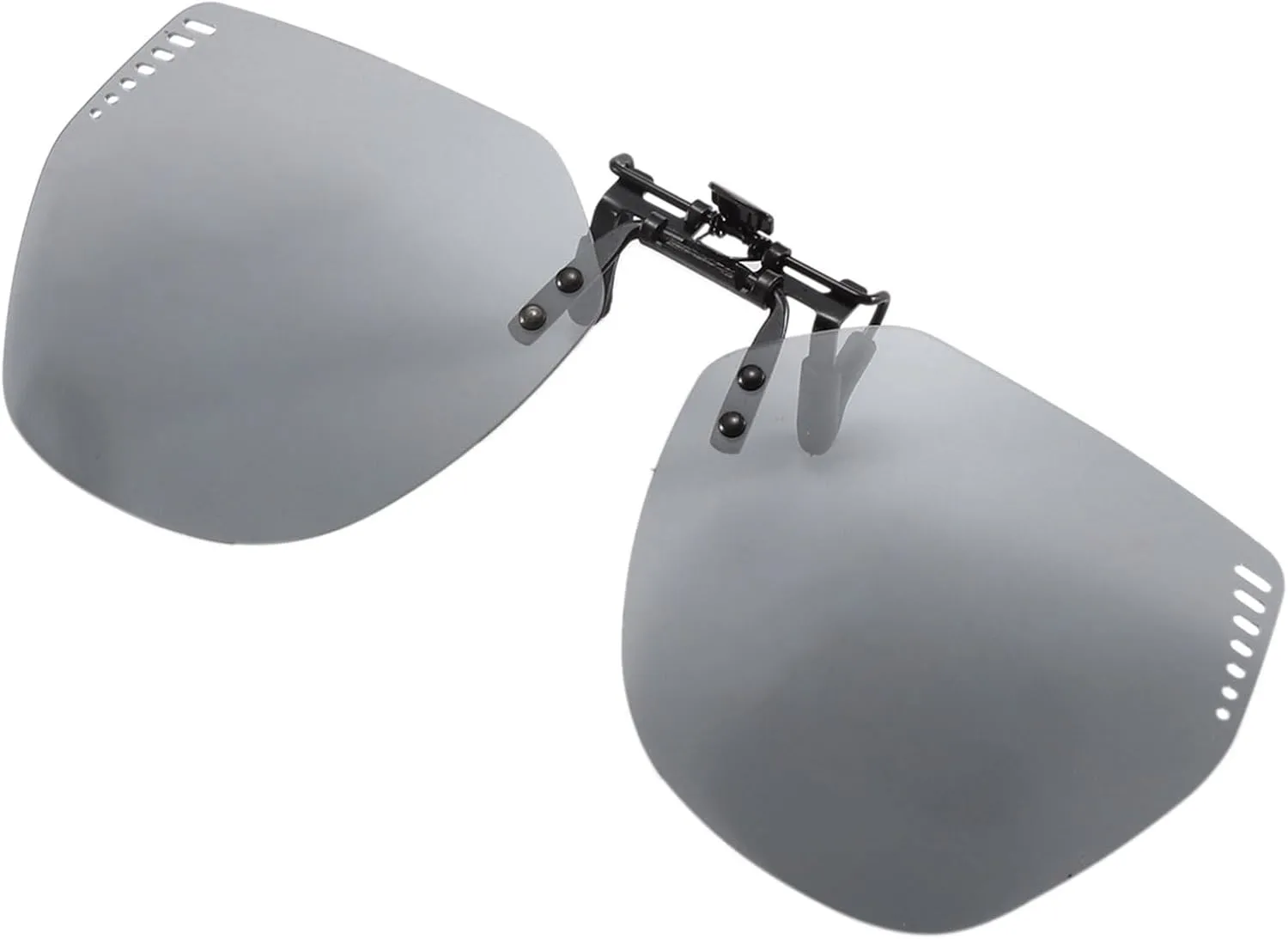 Long Keeper Clip On Sunglasses - Polarized Clip-on Sunglasses over Prescription Glasses Women Men Rimless Flip Up Eyeglasses