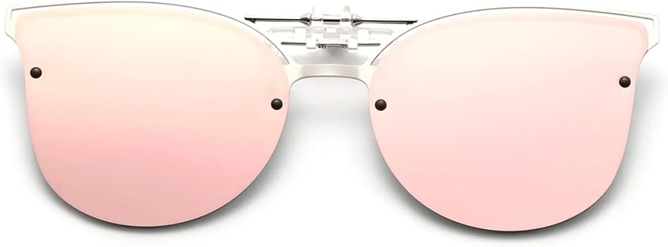 Long Keeper Metal Polarized Clip On Sunglasses Women Men Cat Eye Flip Up Driving Sunglasses for Prescription Glasses
