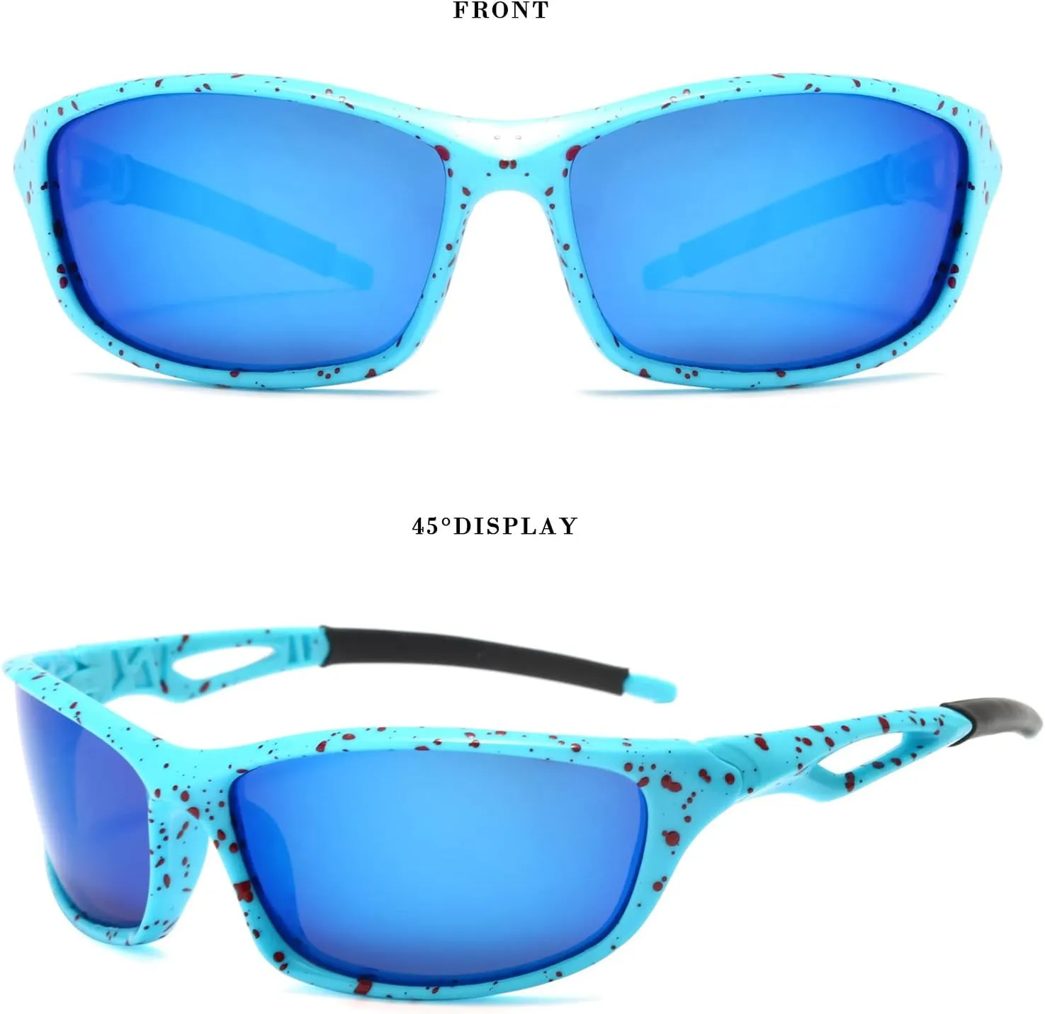 Long Keeper Polarized Sport Sunglasses - Women Men Running Driving Fishing Sunglasses Wrap Around Hiking Sun Glasses