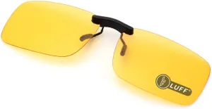 LUFF Night Vision Driving Clip-On Glasses, Polarized Anti-Glare for Wearing Over Glasses - Men and Women