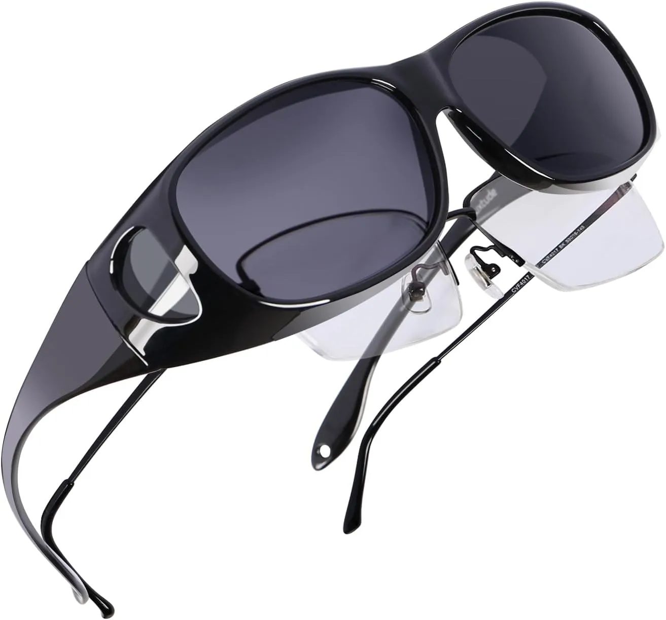 Luxtude Fit Over Glasses Sunglasses for Men & Women,Polarized Wrap Around Sunglasses,Mens Sunglasses Polarized UV Protection