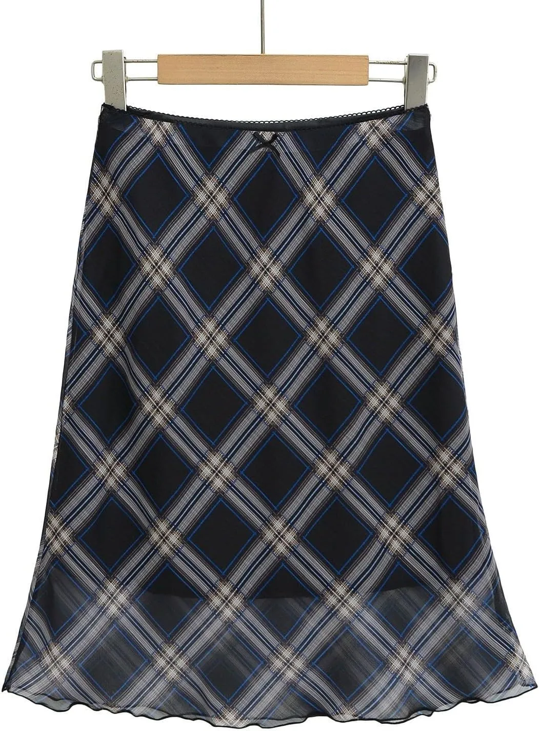 Maxi Skirts for Summer Vacation High Elastic Waist Slim Fit Workout Stretchy Y2K Plaid Graphic Pencil Skirts