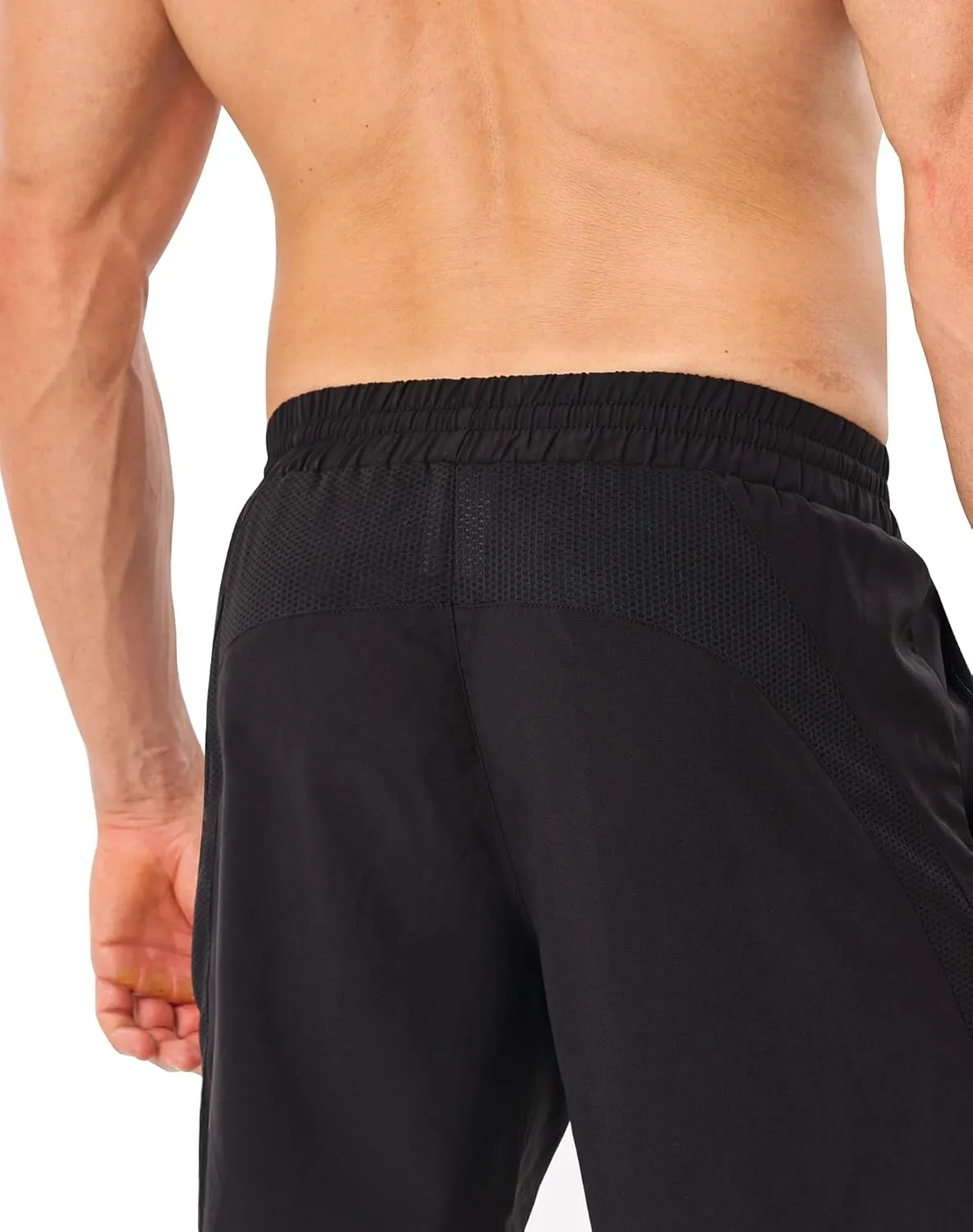 Men's Athletic Shorts Quick Dry Running Shorts with Zippered Pockets Performance Gym Lightweight Shorts