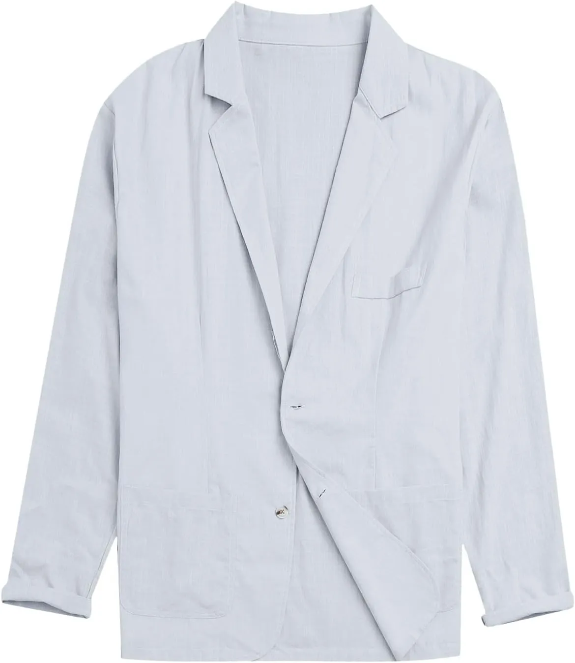 Men's Blazer Jacket Casual Cotton Linen Sports Coats Outwear Regular Fit Two Buttons Unlined Herringbone Suit Jackets