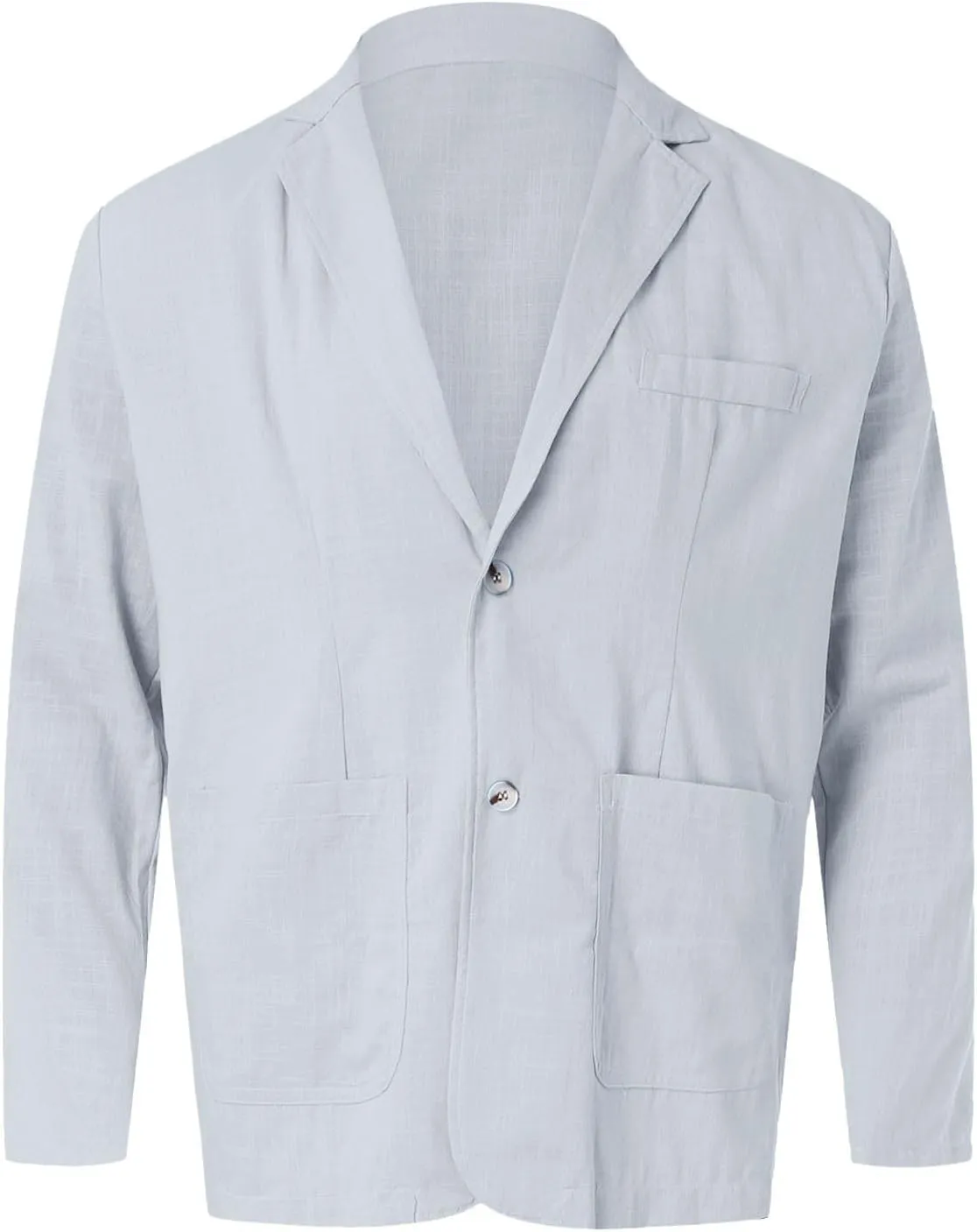 Men's Blazer Jacket Casual Cotton Linen Sports Coats Outwear Regular Fit Two Buttons Unlined Herringbone Suit Jackets