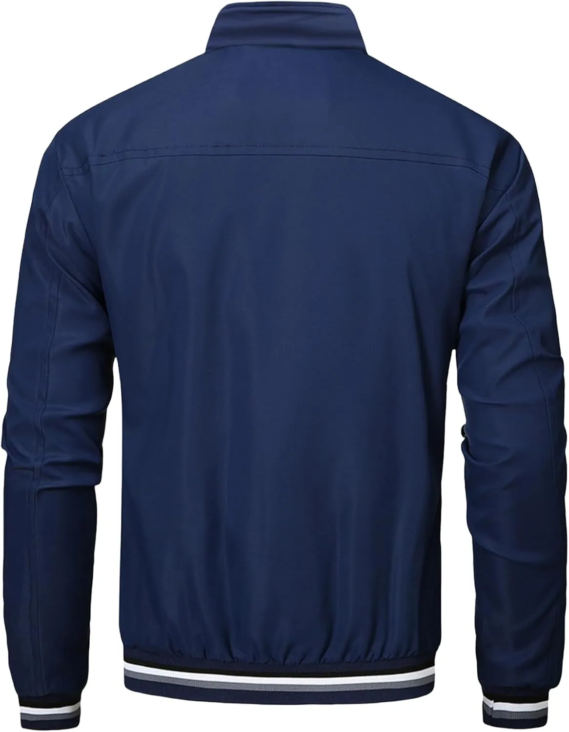 Mens Bomber Jacket Lightweight Casual Fall Spring Windbreaker Zip Up Coat Business Casual Dressy Jackets with Pockets