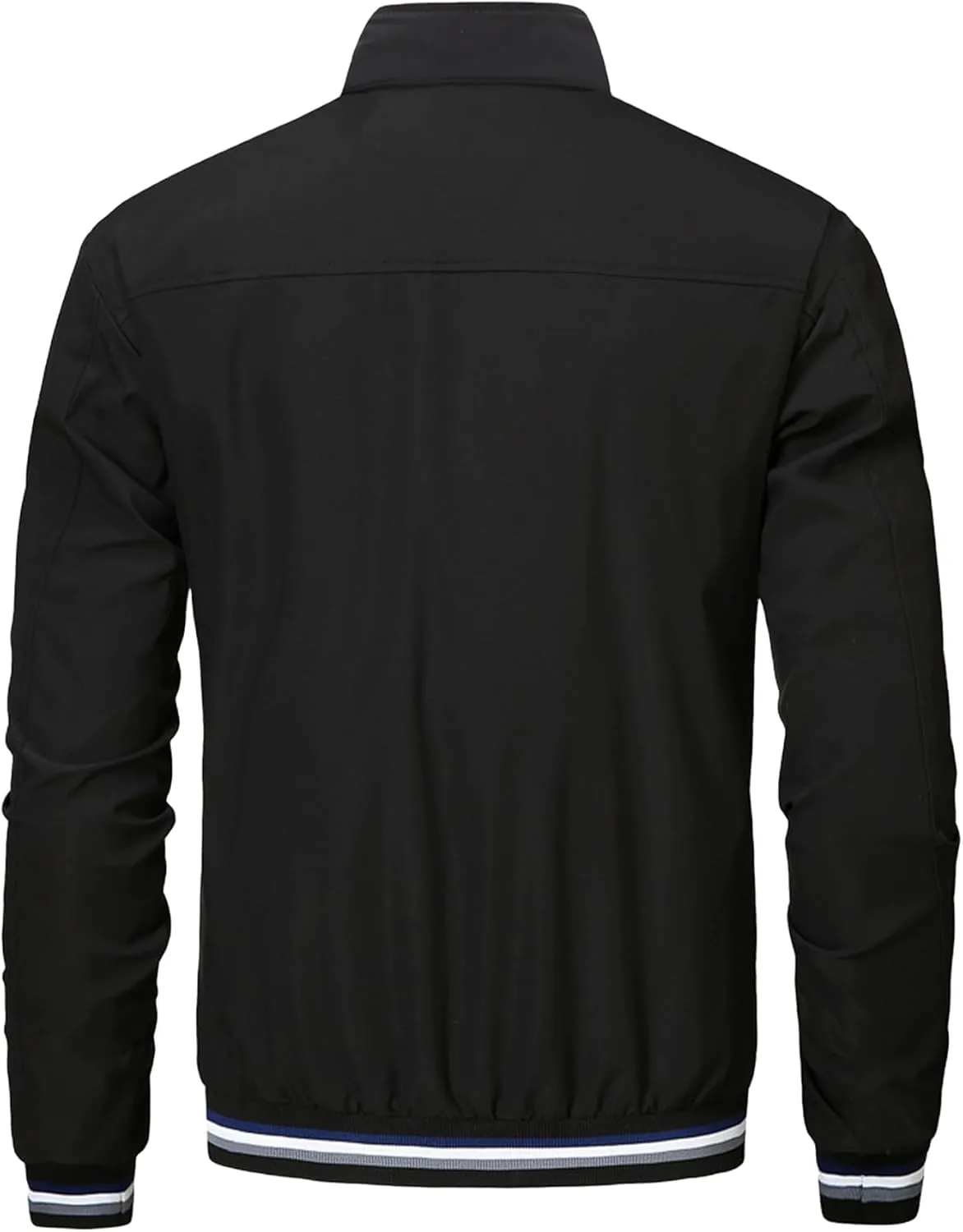 Mens Bomber Jacket Lightweight Casual Fall Spring Windbreaker Zip Up Coat Business Casual Dressy Jackets with Pockets