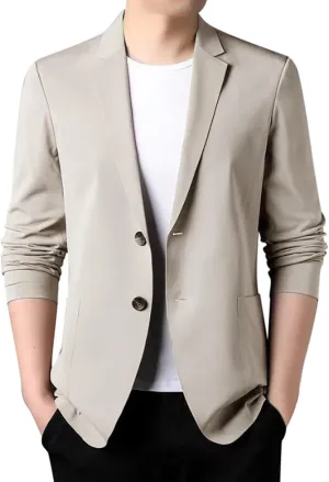 Men's Casual Blazer Suit Jackets Button Lightweight Unlined Sport Coat Spring Summer Suit Casual Stretch Slim Fit Suit