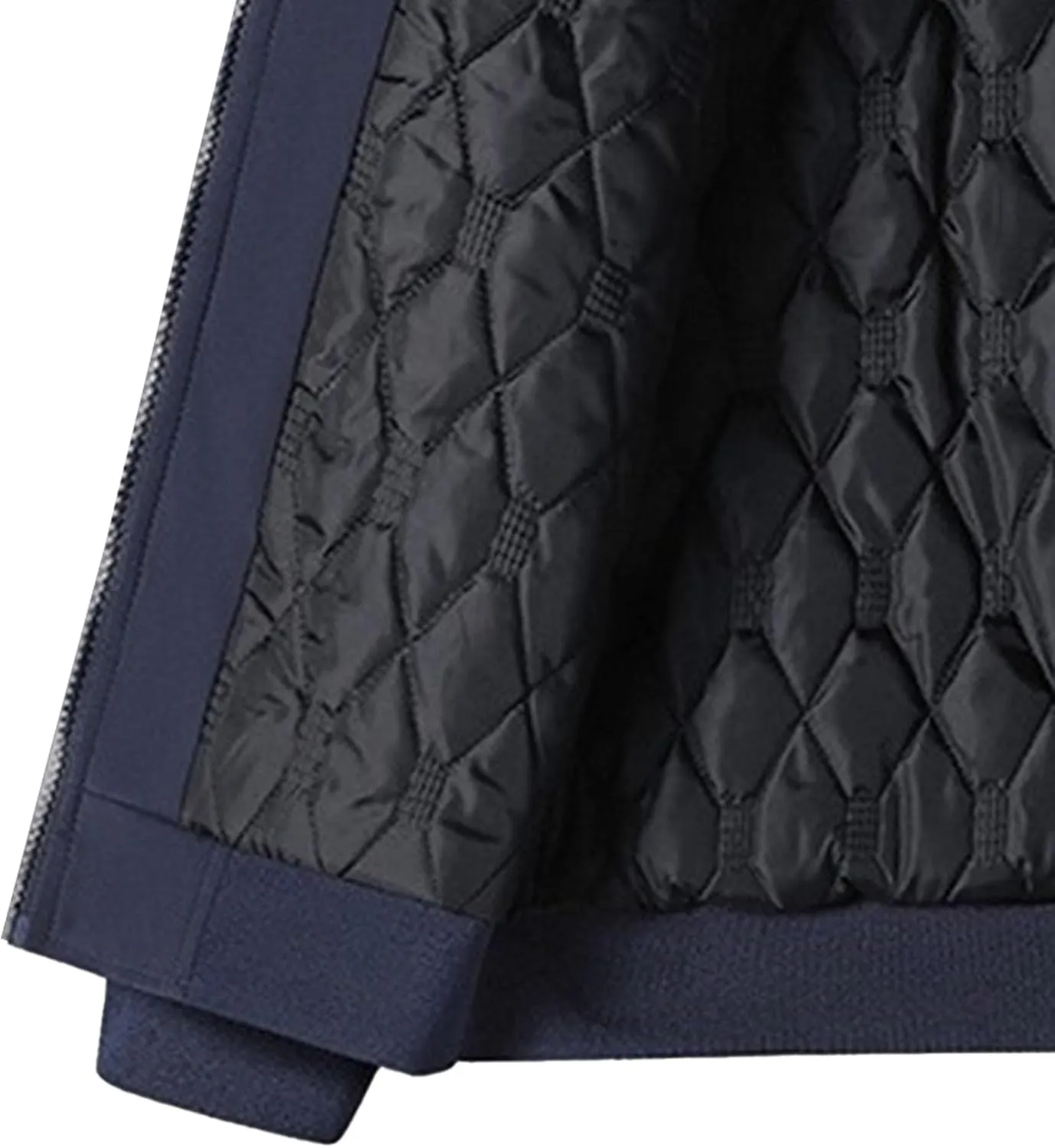 Men's Casual Windproof Bomber Jackets Full Zip Thickened Windbreaker Jackets Warm Winter Padded Coats