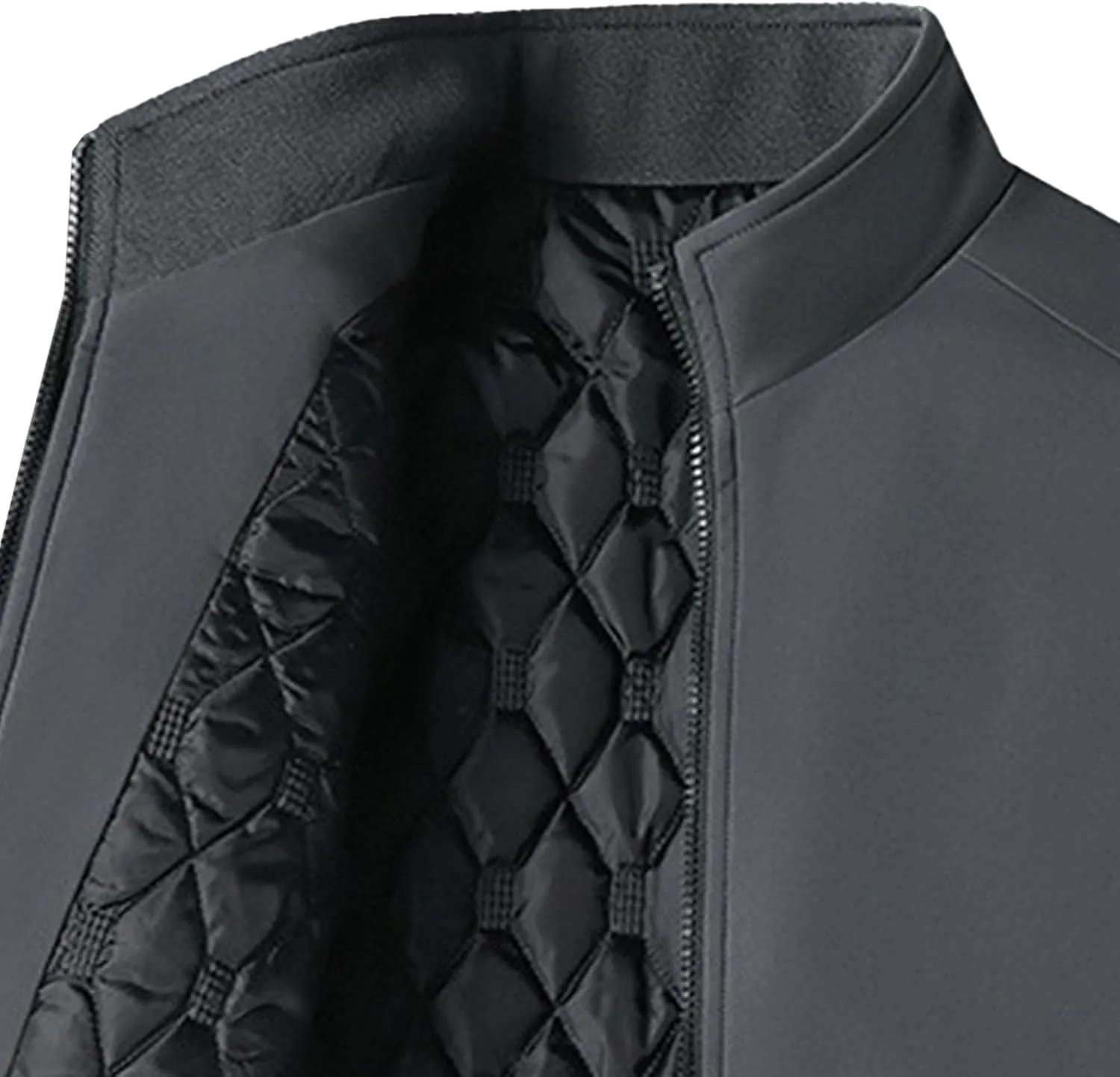 Men's Casual Windproof Bomber Jackets Full Zip Thickened Windbreaker Jackets Warm Winter Padded Coats