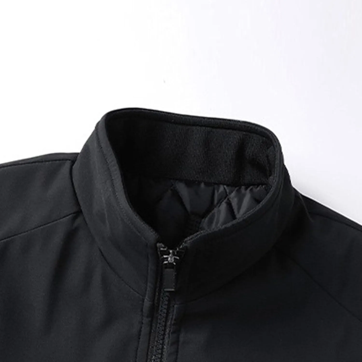 Men's Casual Windproof Bomber Jackets Full Zip Thickened Windbreaker Jackets Warm Winter Padded Coats