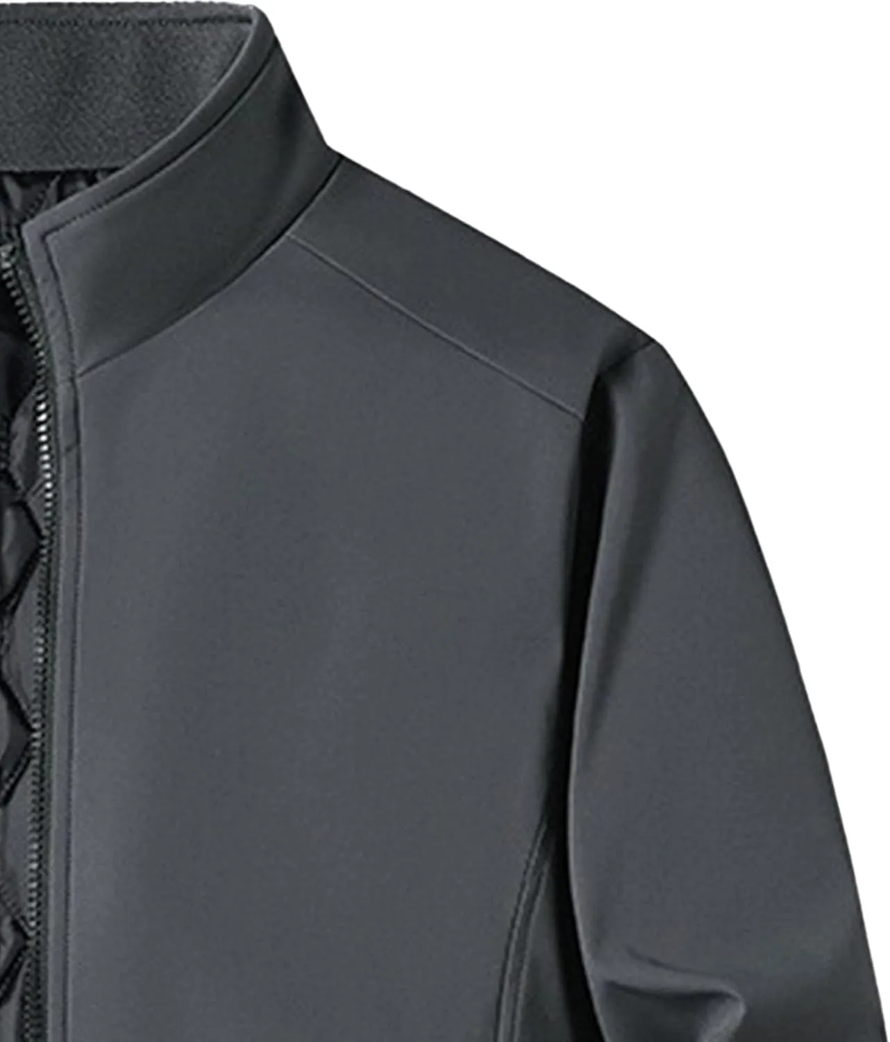 Men's Casual Windproof Bomber Jackets Full Zip Thickened Windbreaker Jackets Warm Winter Padded Coats