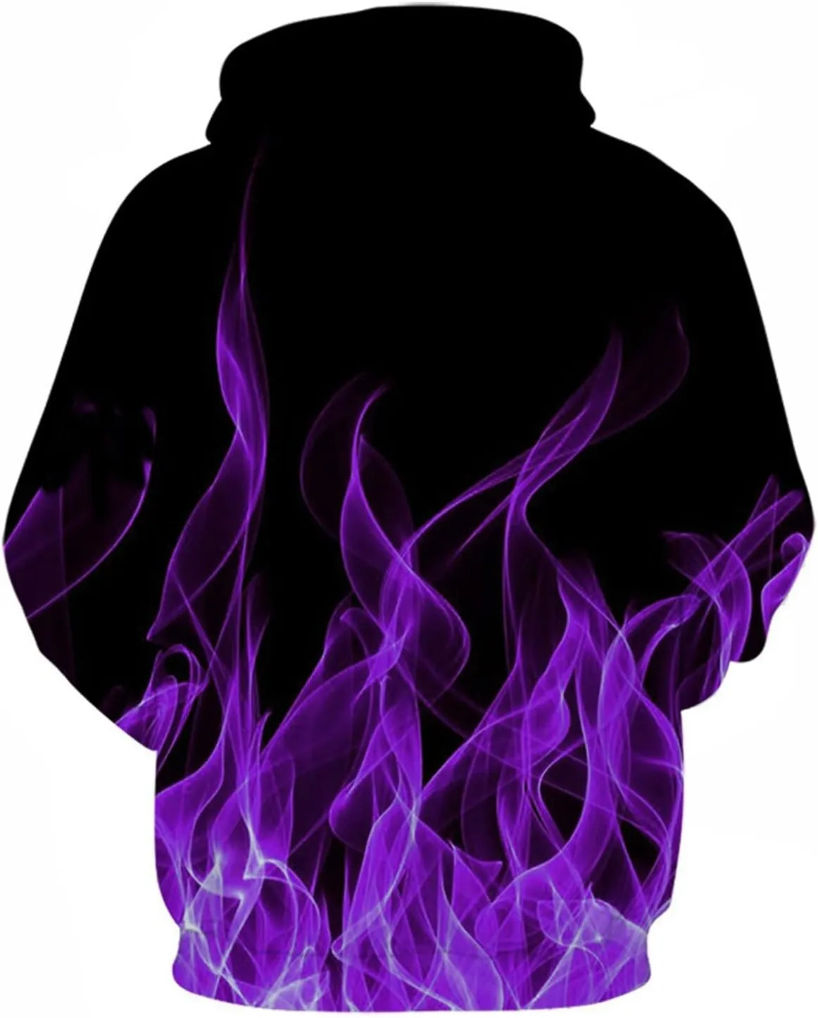 Men's Fashion Hoodies & Sweatshirts Drawstring Long Sleeve Casual Hooded Pullover 3D Flame Print Graphic Tee Shirts