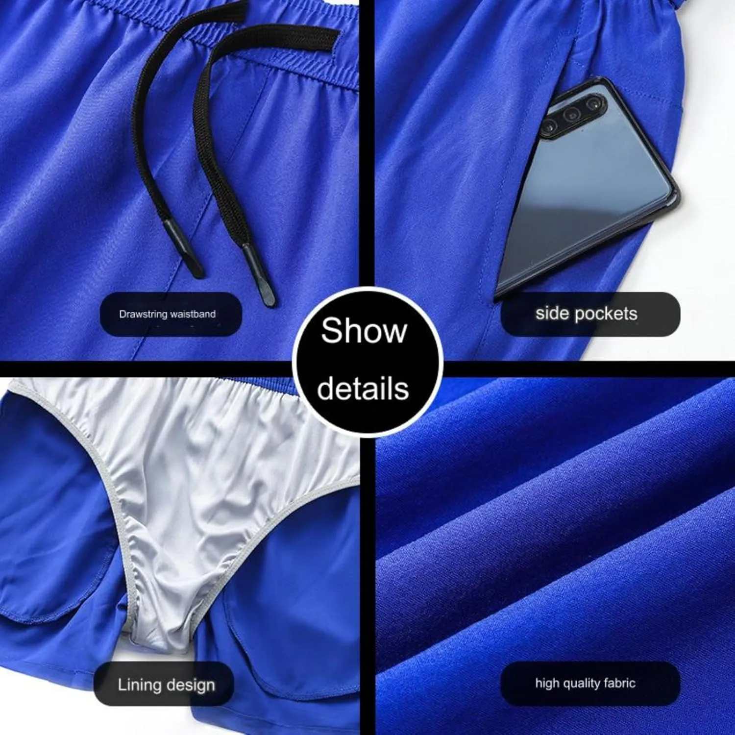 Men's Gym Workout Shorts Quick Dry Athletic Shorts for Men Lightweight Running Shorts with Pockets