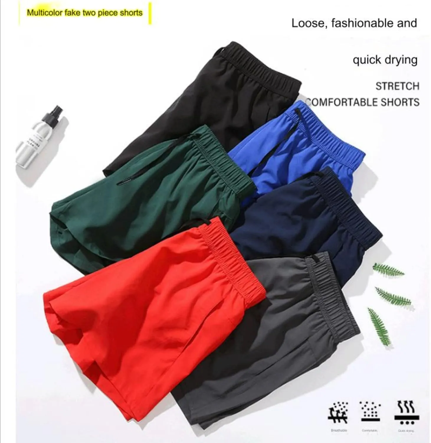 Men's Gym Workout Shorts Quick Dry Athletic Shorts for Men Lightweight Running Shorts with Pockets