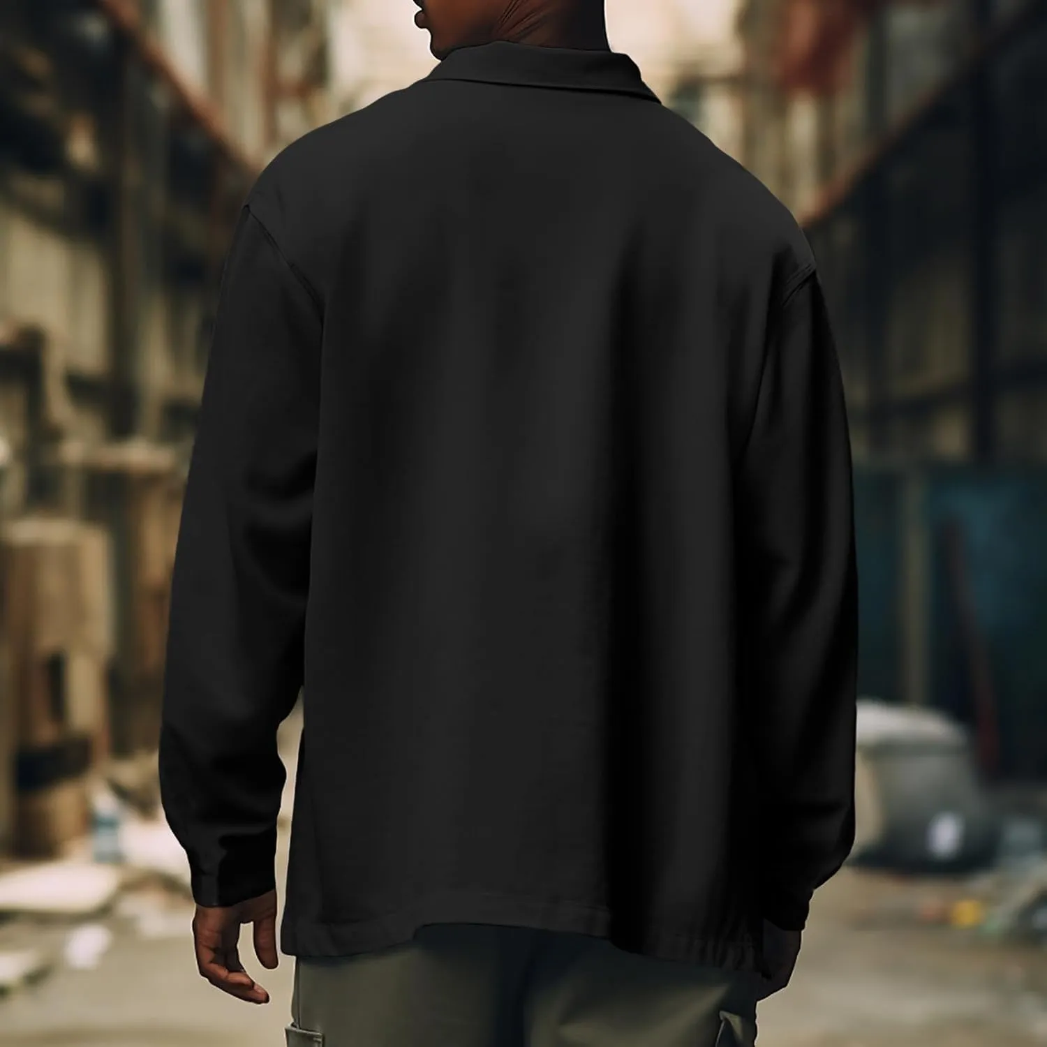 Men's Jackets Casual Button Up Corduroy Jackets Long Sleeve Fashion Stylish Lightweight Shirt Jacket, M-6XL