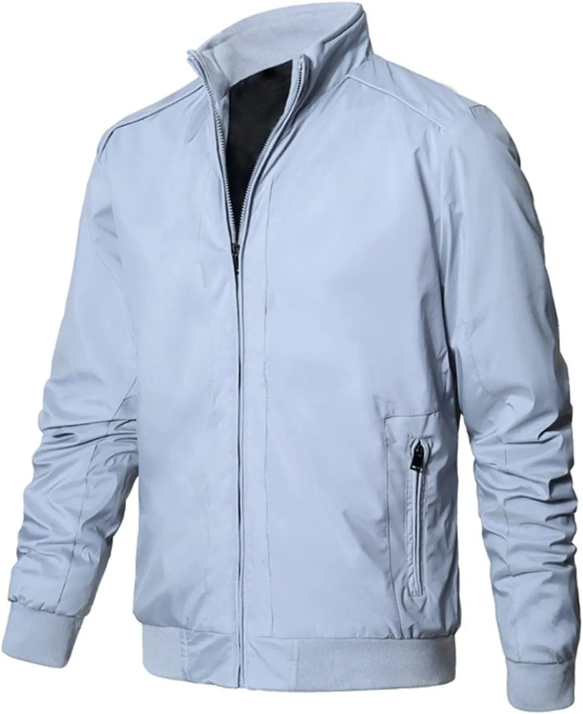 Mens Jackets Casual Stylish Men's Stand Collar Plus Cotton Jacket Casual Trend Coat for Men Casual Jackets