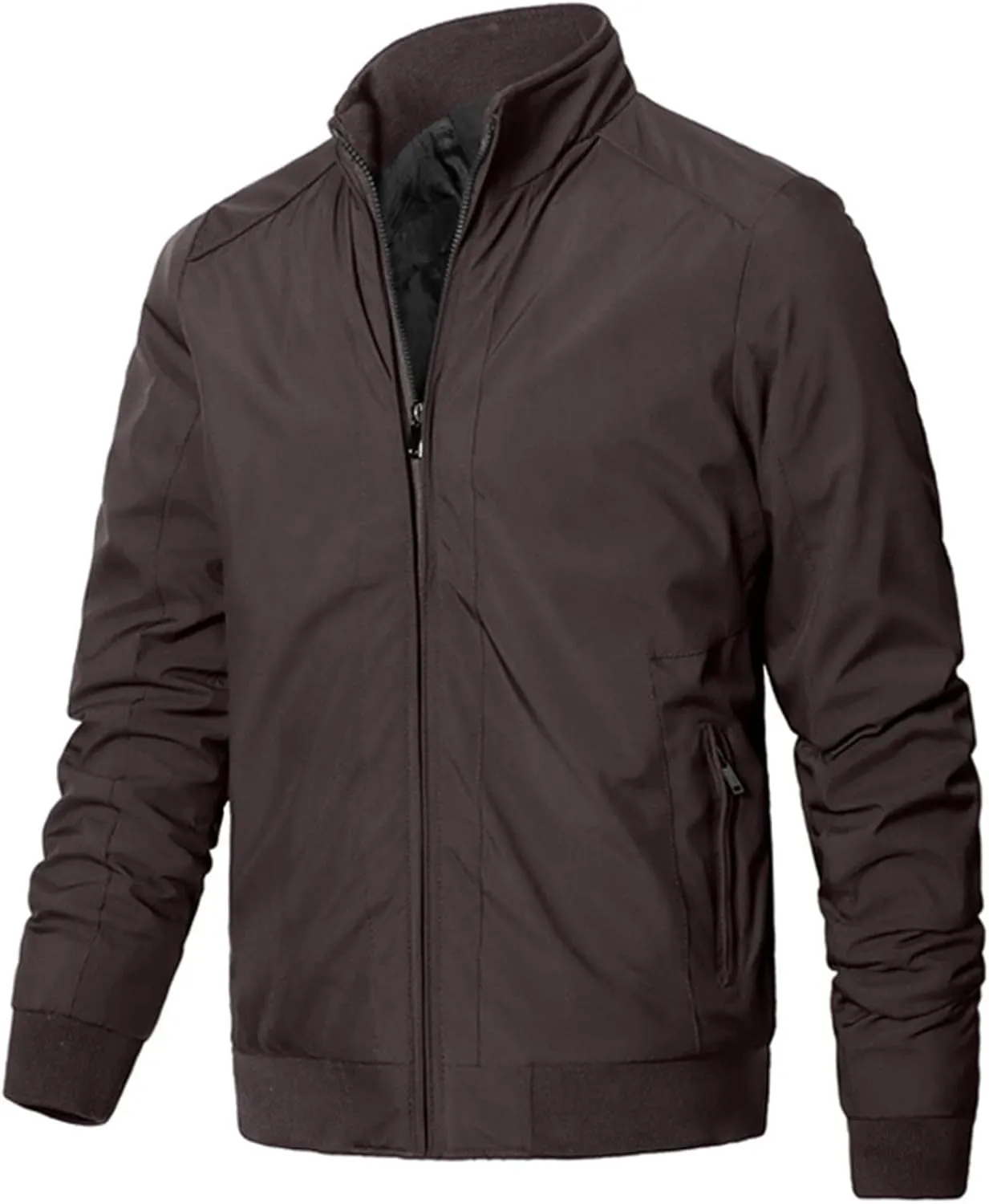 Mens Jackets Casual Stylish Men's Stand Collar Plus Cotton Jacket Casual Trend Coat for Men Casual Jackets