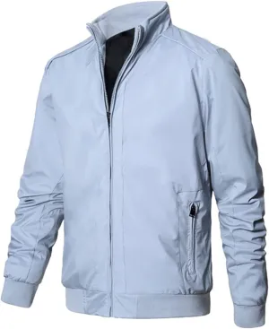 Mens Jackets Casual Stylish Men's Stand Collar Plus Cotton Jacket Casual Trend Coat for Men Casual Jackets