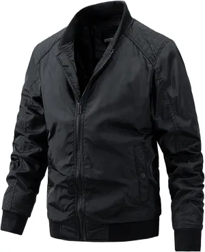 Mens Jackets Lightweight Casual Stand Collar Plus Cotton Jacket Casual Trend Coat for Men Jackets Fashion