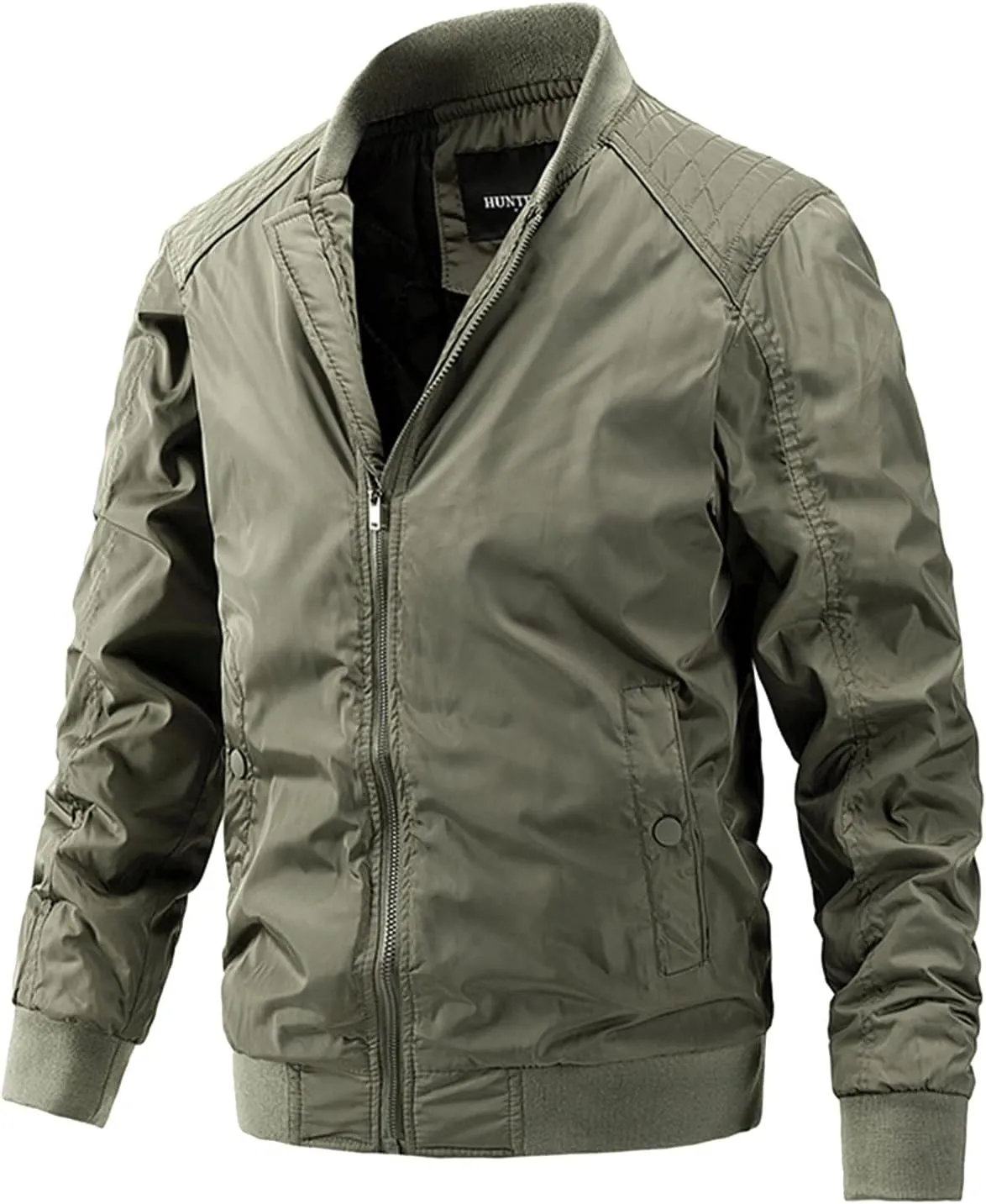 Mens Jackets Lightweight Casual Stand Collar Plus Cotton Jacket Casual Trend Coat for Men Jackets Fashion