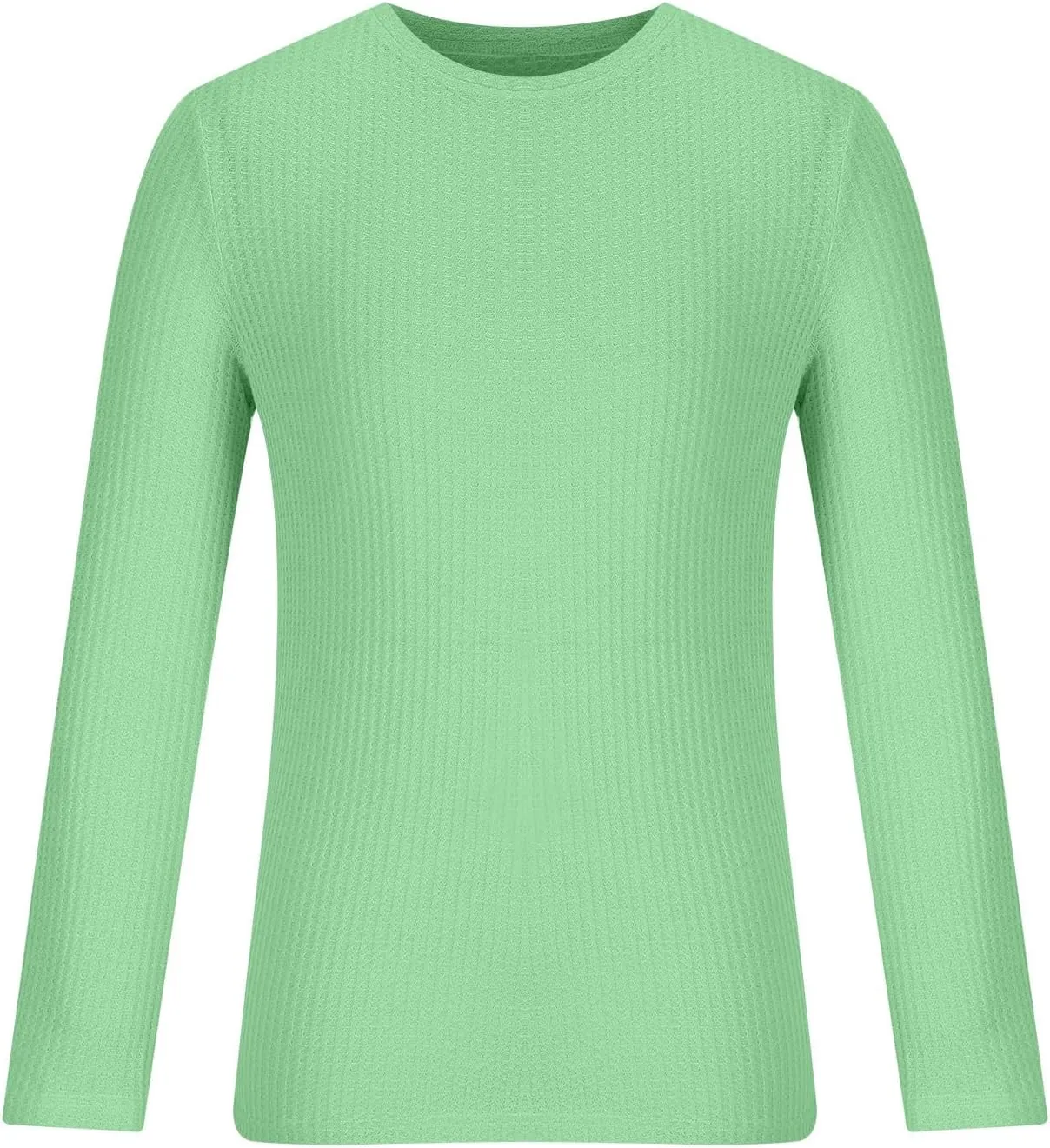 Mens Long Sleeve Shirts Casual Solid Crewneck Sweatshirt Causal Stylish Solid Gym Workout Tee Tops Pullover Shirt